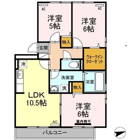 リビングタウン弓ヶ浜　G棟の物件間取画像