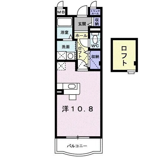 シャンポールAの物件間取画像
