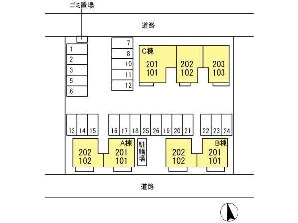 プラシード　C棟の物件外観写真