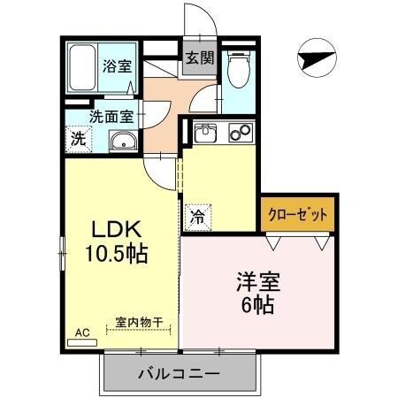 グランシャリオ新開の物件間取画像