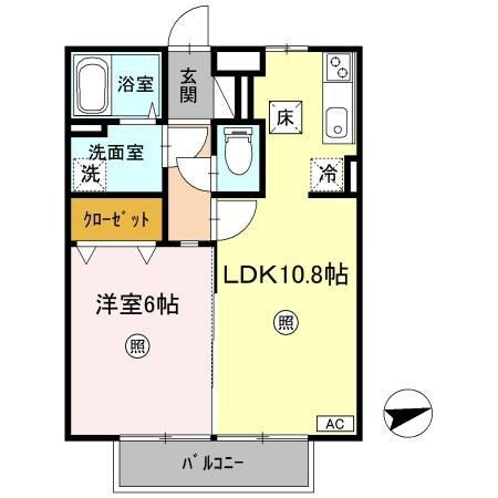グランシャリオ新開の物件間取画像