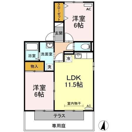 コンフォート　Ⅲ棟の物件間取画像