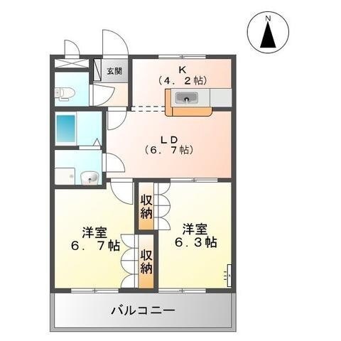 プランドールの物件間取画像