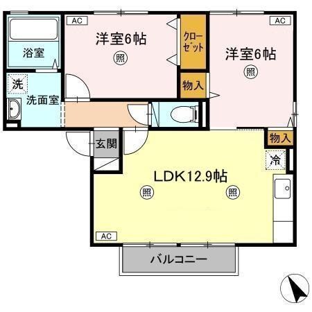 ウィルモア皆生Sの物件間取画像