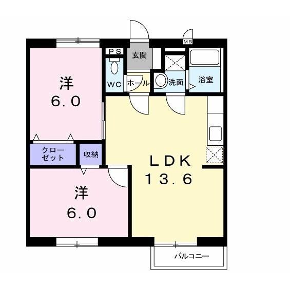 ローブレS・Tの物件間取画像