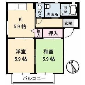 メゾン　アイ　ファミーユA棟の物件間取画像