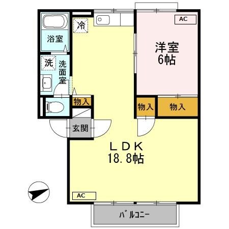 エアフォルク　C棟の物件間取画像