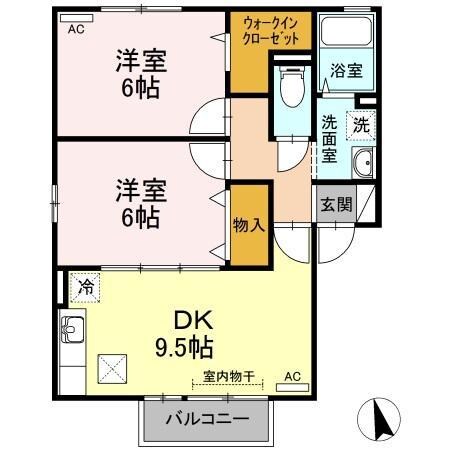 セジュールアルカディア　B棟の物件間取画像