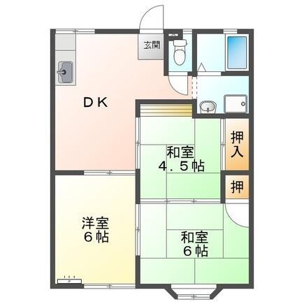 吉井ハイツ　C棟の物件間取画像