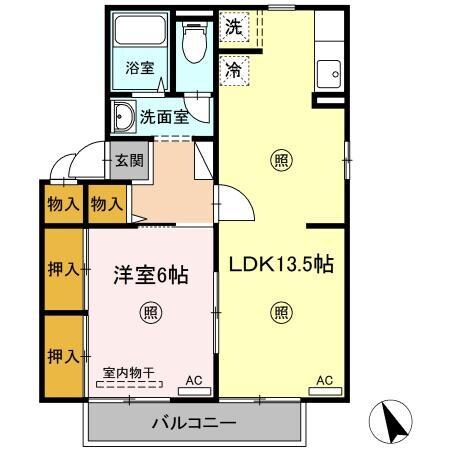 ルミエールみなみの物件間取画像
