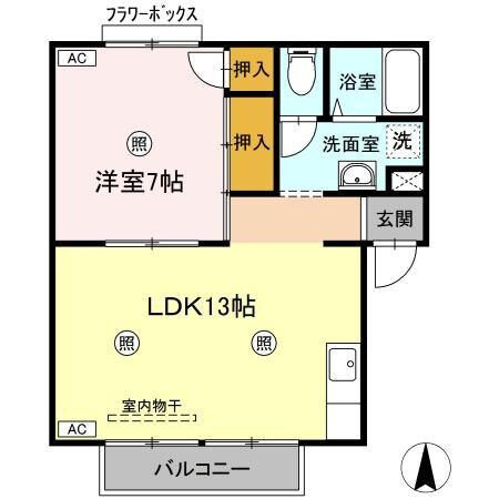 グリーンフィールド　C棟の物件間取画像