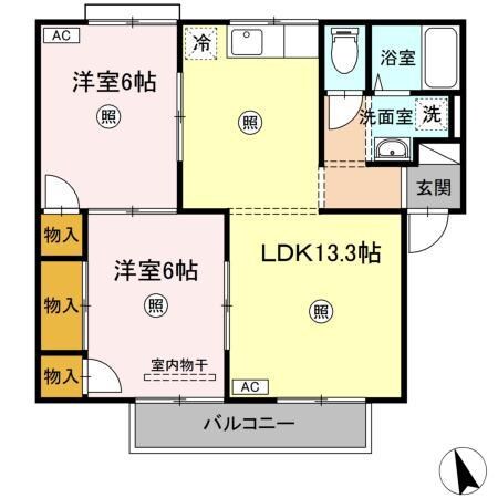 セジュールサバス　C棟の物件間取画像