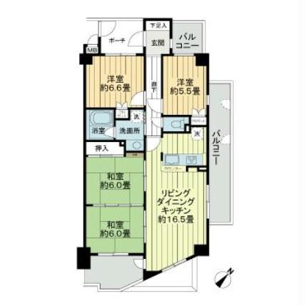 サーバス旗ヶ崎　の物件間取画像