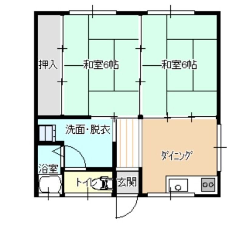 水呑向丘アパートの物件間取画像