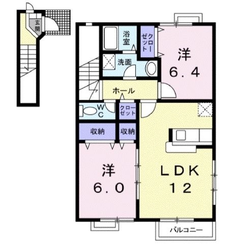 クレールＢの物件間取画像