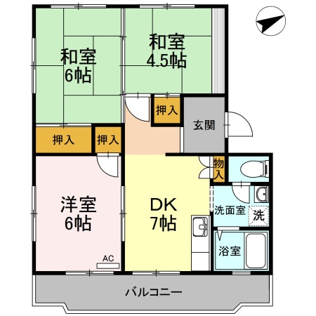 川口東マンションの物件間取画像