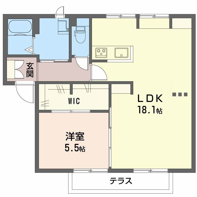 エスパディ B棟の物件間取画像
