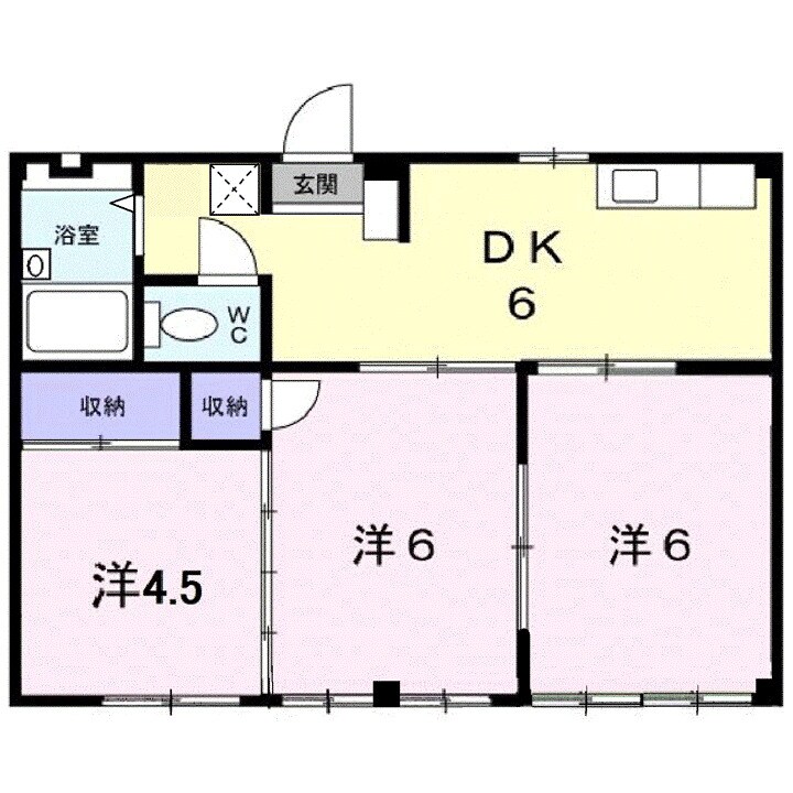 小畠ハイツＡの物件間取画像