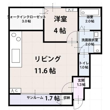 ハイサニーBの物件間取画像