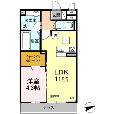 コンフォルタ A棟の物件間取画像