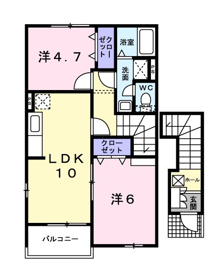 クレールコートＢの物件間取画像