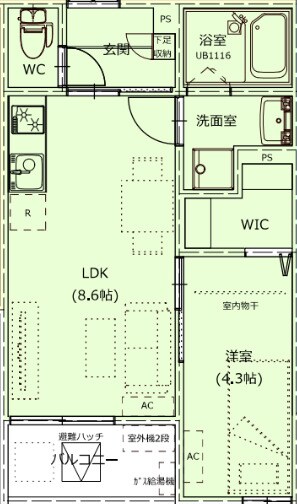 レジデンス　ラル　三吉の物件間取画像