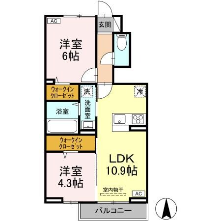 アルビオＡの物件間取画像