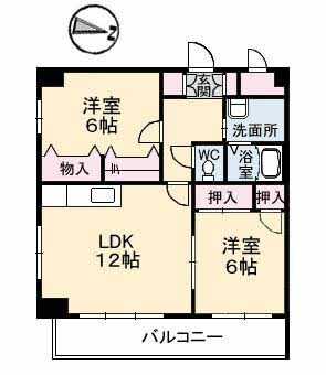 五豊マンションの物件間取画像