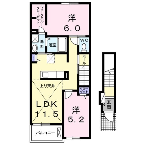 ビオーレ御幸の物件間取画像