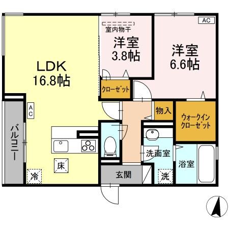 オリヴィエ東深津の物件間取画像