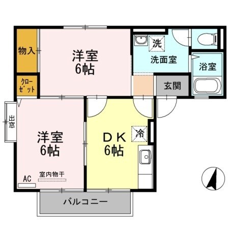 アビタシオンKIMURAの物件間取画像