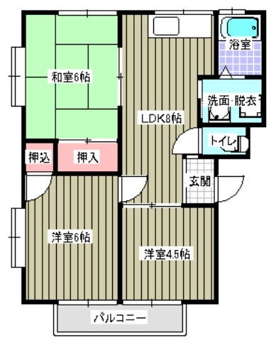 西江コーポBの物件間取画像