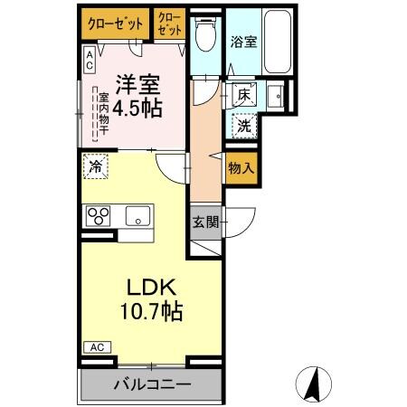 D-residence手城Sの物件間取画像