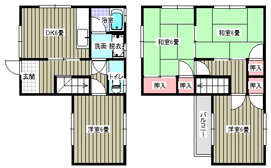 倉多住宅の物件間取画像