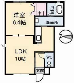 西深津ハイツA棟の物件間取画像