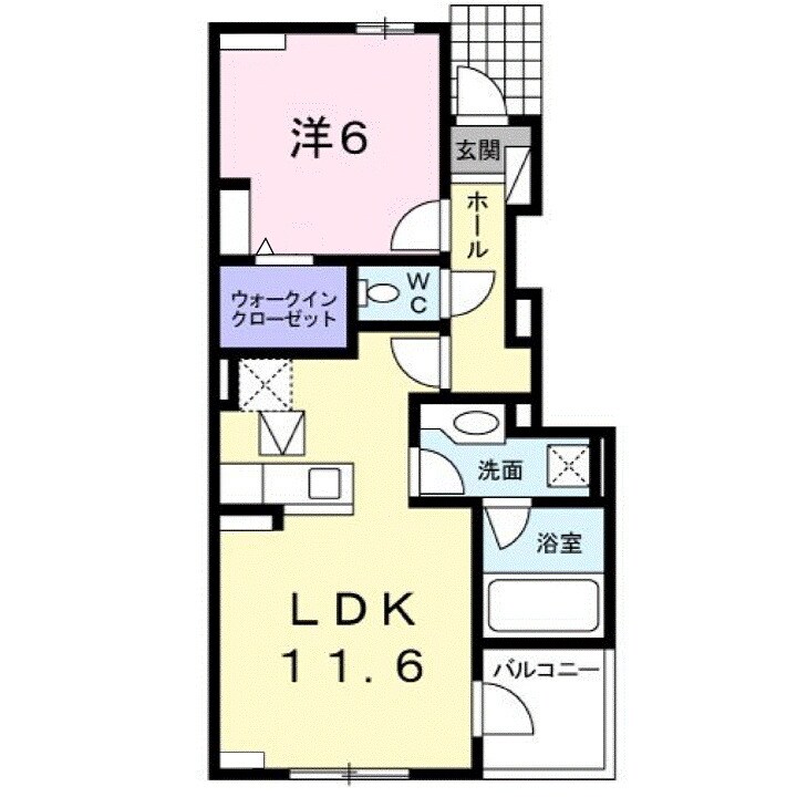 クラール・エフⅠの物件間取画像