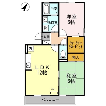 ガーデンハウス藤井A棟の物件間取画像