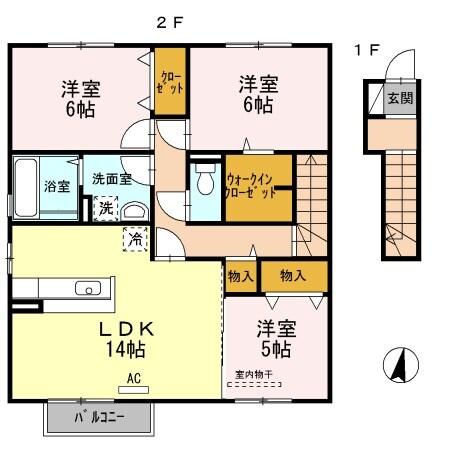 ヴィラ・ラシュレ　Ｂ棟の物件間取画像