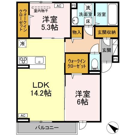 D-residenceK沖野上の物件間取画像