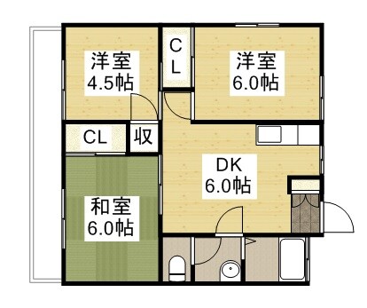 コーポ田上の物件間取画像