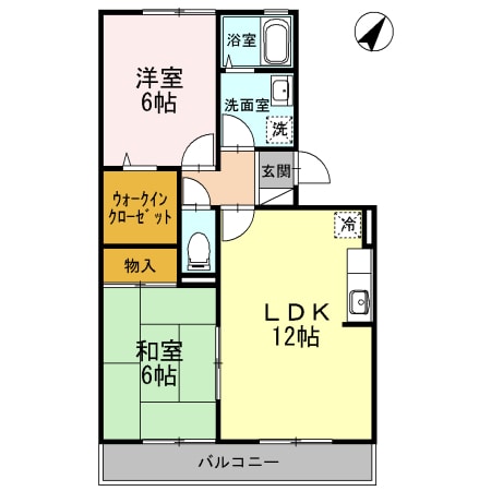 ガーデンハウス藤井A棟の物件間取画像