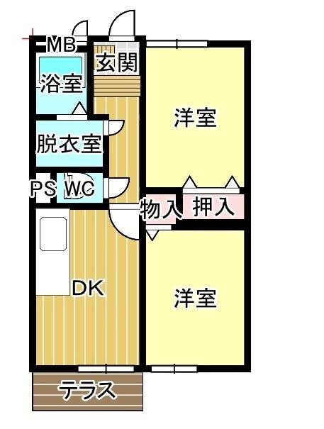 ガーデンパレス寺岡の物件間取画像