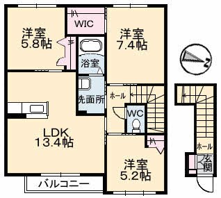 ベルナティオ近田の物件間取画像