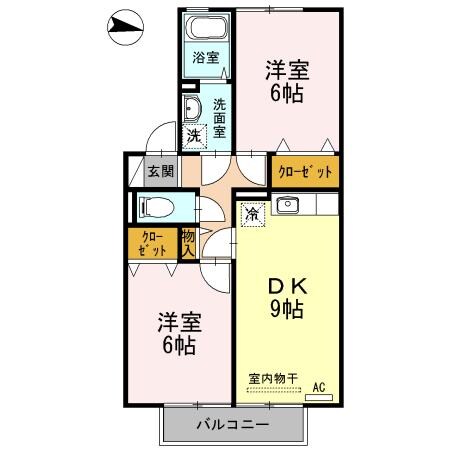 クレルプラあさひの物件間取画像