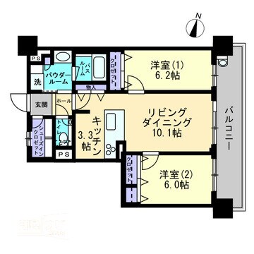 アルファゲートタワー福山駅前の物件間取画像