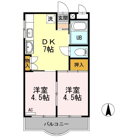 グランドキャッスル橋塚の物件間取画像