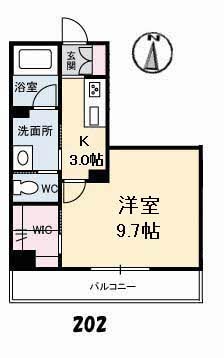 グランべレオClose Univ.N棟の物件間取画像