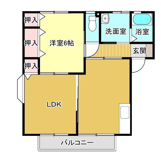 フォレスト伊勢丘　Ａ棟の物件間取画像