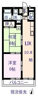 手城コーポの物件間取画像