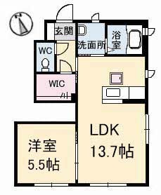 クレセオセブン　Ｃ棟の物件間取画像